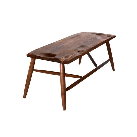 Walnut Sculpted Bench