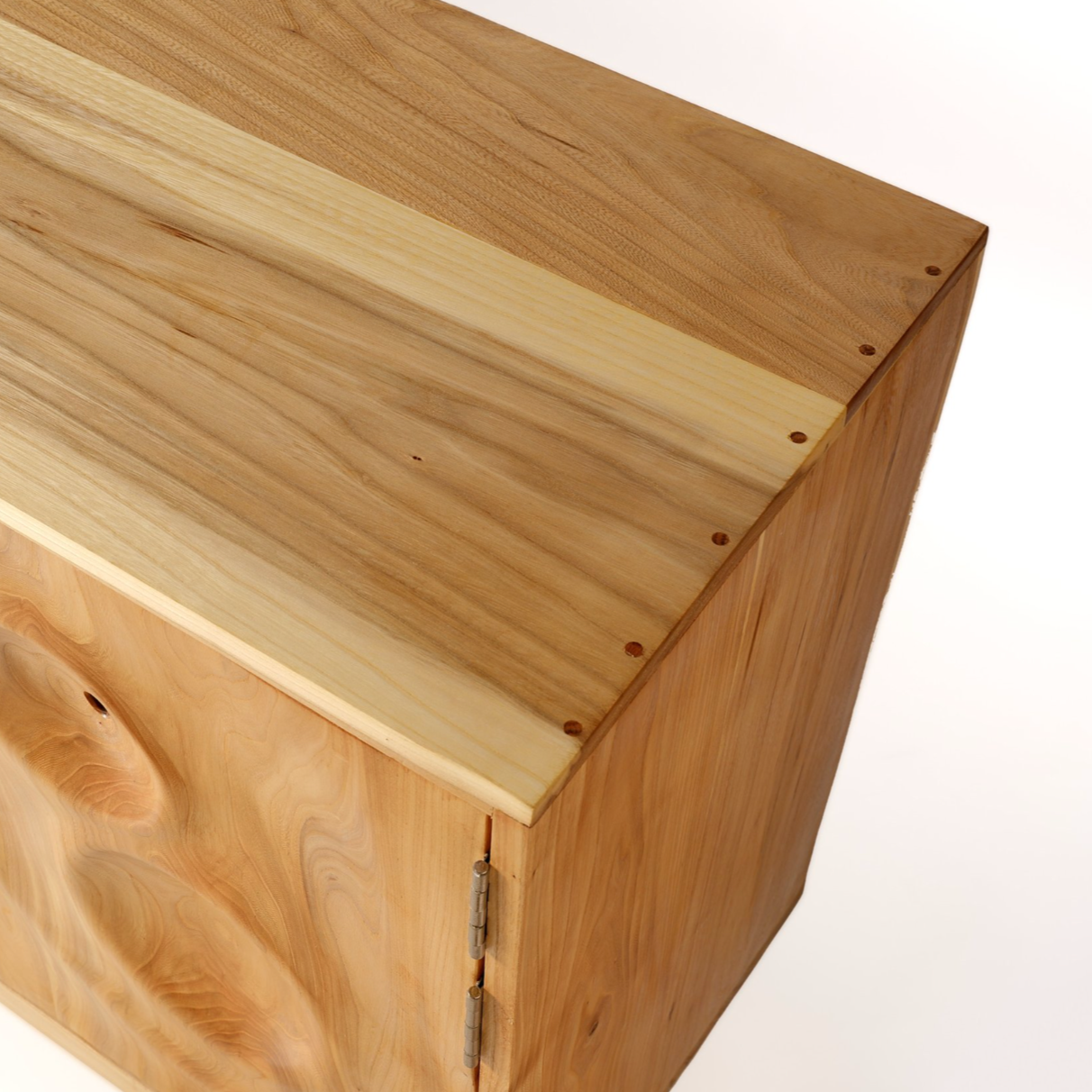 Grey Elm Hand Sculpted Front Cabinet